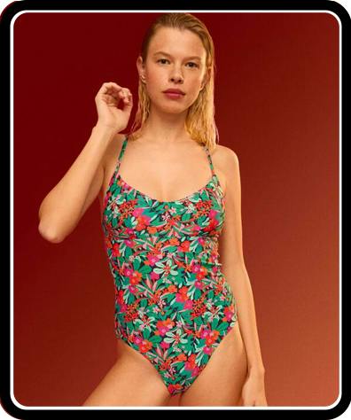 Maillot De Bain Bikini Femme - Ensemble 2 Pièces Élastique Séchage Rapide - Color 1